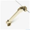 New Trendy Nesta Light Gold 80x200 cm drzwi wnękowe prawe wspornik skośny złoty połysk/szkło przejrzyste D-0908A